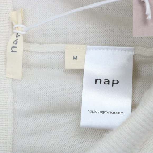 NWT NEW NAP LOUNGEWEAR $399 Straight Cashmere Pants IVORY MEDIUM - Picture 11 of 11